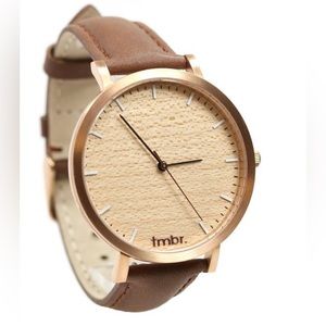 Beautiful Tmbr🌲Watch. Rose gold, wood, and leather